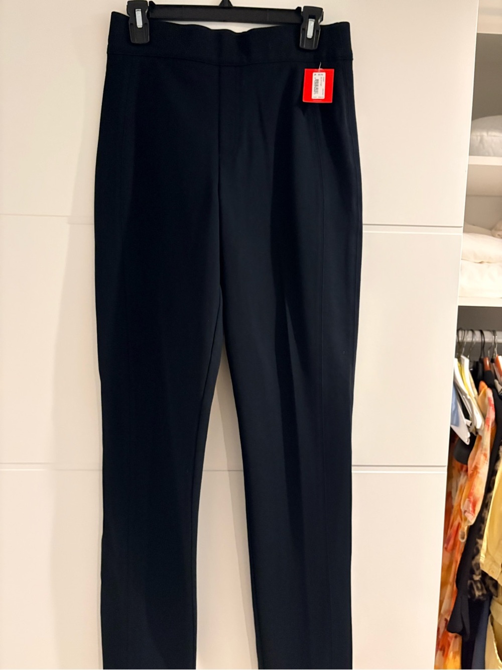 SPANX Navy Straight-Leg Ponte Pants